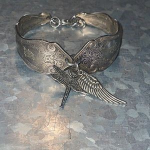 Rogers marked vintage repurposed bracelet with charms